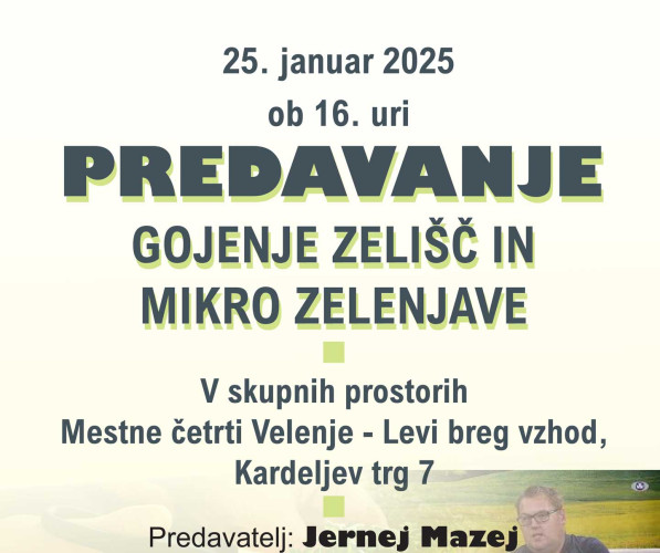Delavnica - Gojenje zelišč in mikro zelenjave
