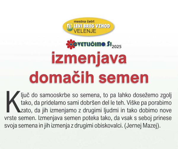 6. Gregorjeva izmenjava semen, sadik in Gregorjeva delavnica 